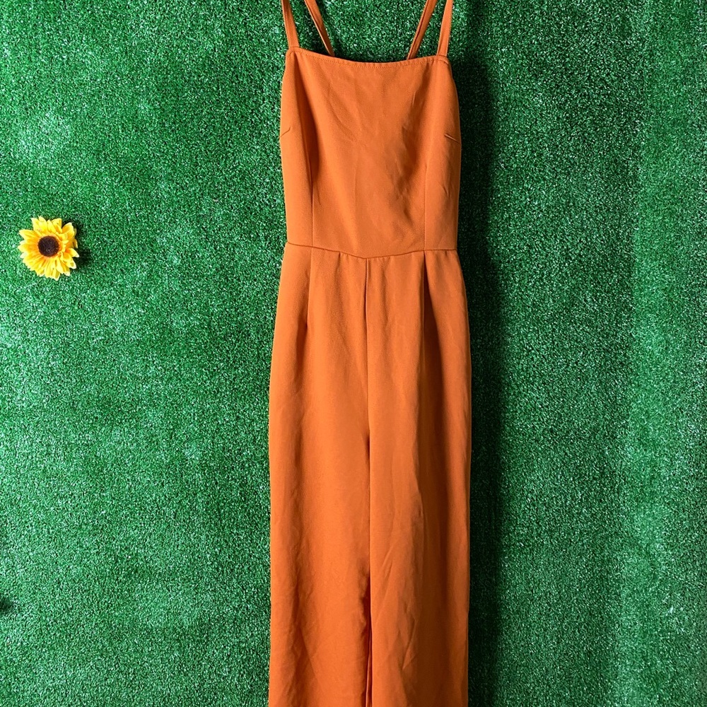 Forever 21 Orange Long Romper XS